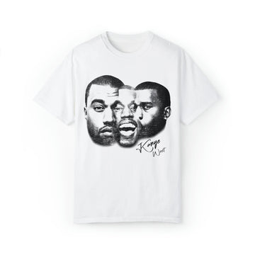 Unisex Oversized Graphic T-Shirt – Triple Portrait Artistic Print – Streetwear Style Tee