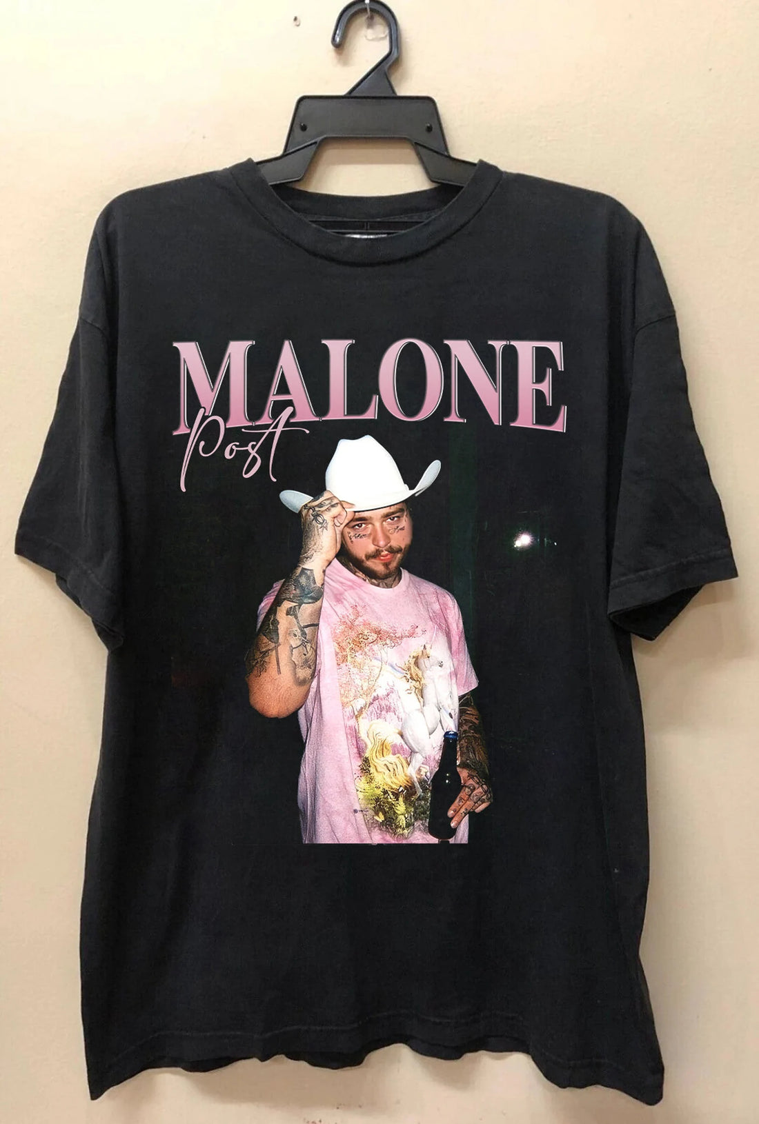 Unisex Vintage-Style Graphic T-Shirt – Cowboy Hat Portrait Print – Streetwear Casual Tee