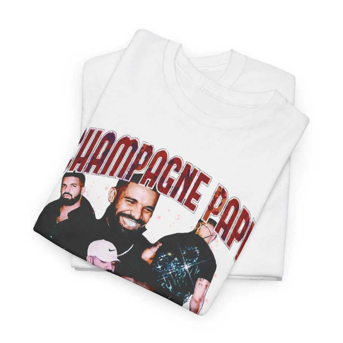 Vintage-Style Oversized Graphic T-Shirt – Collage Print Hip Hop Streetwear Tee