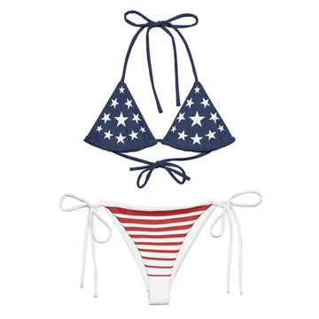 American Flag Stars & Stripes Bikini – Patriotic Triangle Two-Piece Swimsuit